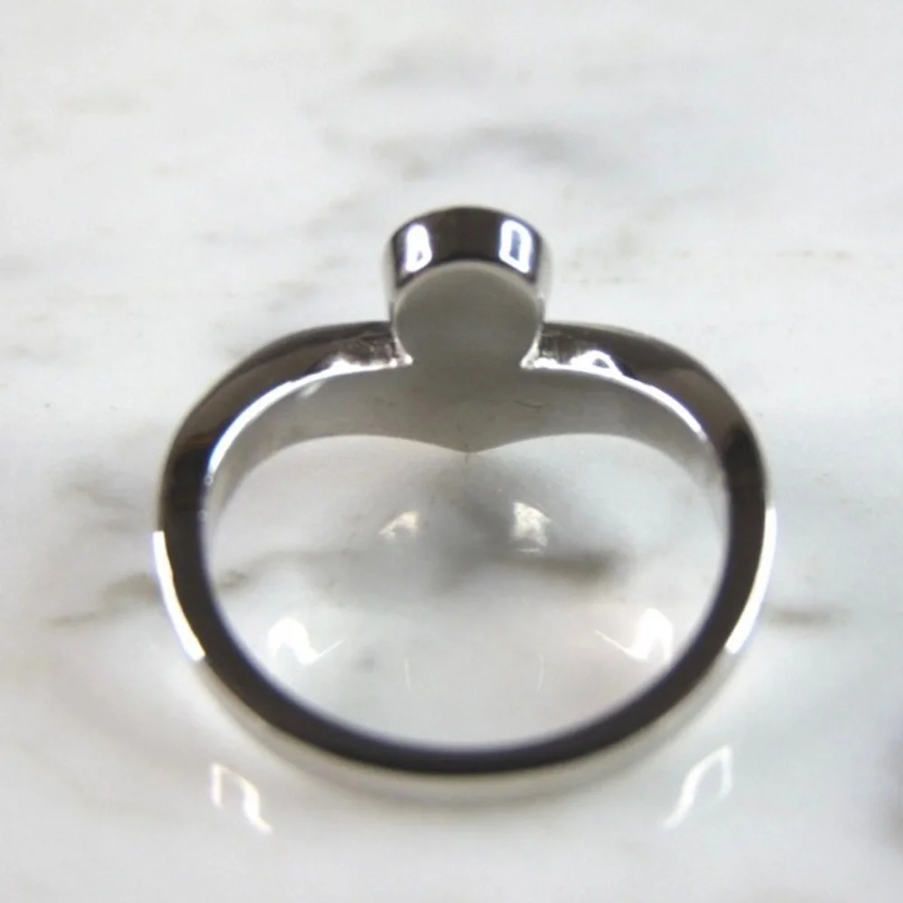 Womens Sterling Silver‎ Modernist Blue Opal Ring